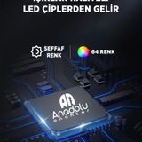 1001 | Universal Araç İç LED Ambiyans Işığı 64 Renk 18 in 1 (Uygulama Kontrolü ile)