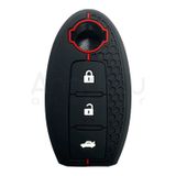 1209-PK | Nissan Petek Desenli Kılıf 3 Buton Kırmızı
