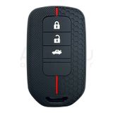 1720-PK | Honda Petek Desenli Kılıf 3 Buton Kırmızı