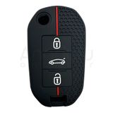 3410-PK | Peugeot - Citroen Sustalı Petek Desenli Kılıf 3 Buton Kırmızı