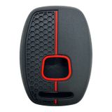 1721-PK | Honda Petek Desenli Kılıf 2+1 Buton Kırmızı