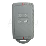 3510-PG | Renault Smart Kumanda Petek Desenli Kılıf 4 Buton Gri
