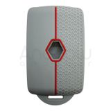 3510-PG | Renault Smart Kumanda Petek Desenli Kılıf 4 Buton Gri