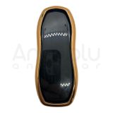 2913-B | Porsche Smart Nano Silikon Kılıfı 3 Buton Siyah