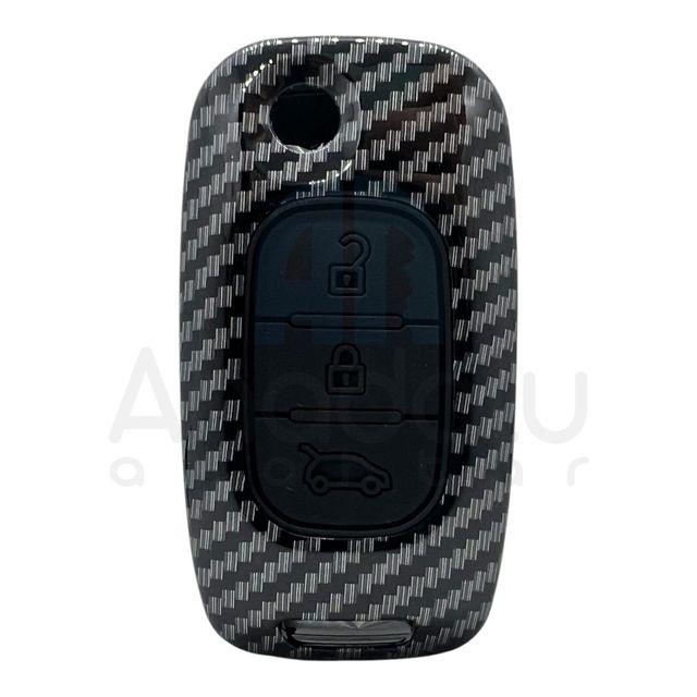 3541KARBON | Renault Fluence Sustalı 3 Buton Karbon Fiber Kılıfı