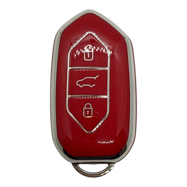 5010-KS | Togg Smart Kumanda Nano Silikon Kılıfı Kırmızı-Gümüş