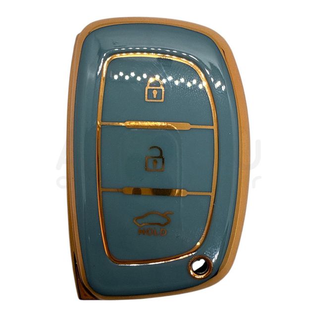 2111-G | Hyundai Smart Kumanda Nano Silikon Kılıfı 3 Buton Gri