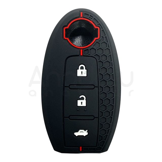 1209-PK | Nissan Petek Desenli Kılıf 3 Buton Kırmızı
