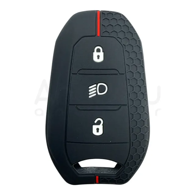 3416-PK | Peugeot - Citroen Petek Desenli Kılıf 3 Buton Kırmızı FAR
