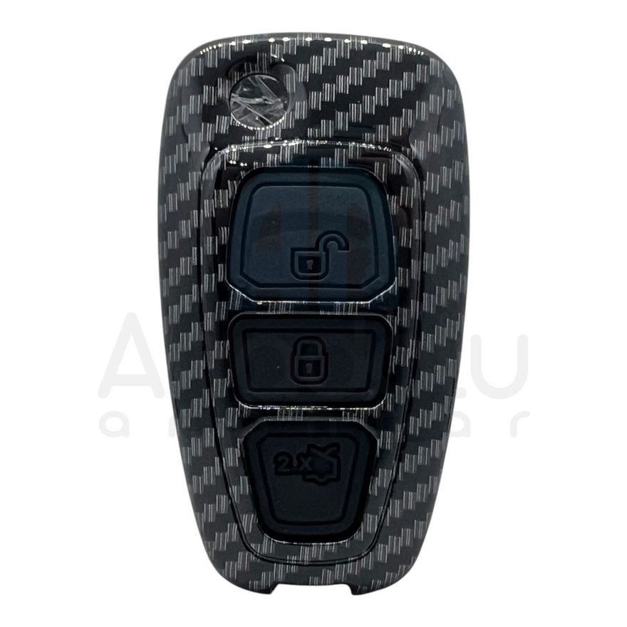 4111KARBON | Ford Focus 3 Sustalı 3 Buton Karbon Fiber Kılıfı