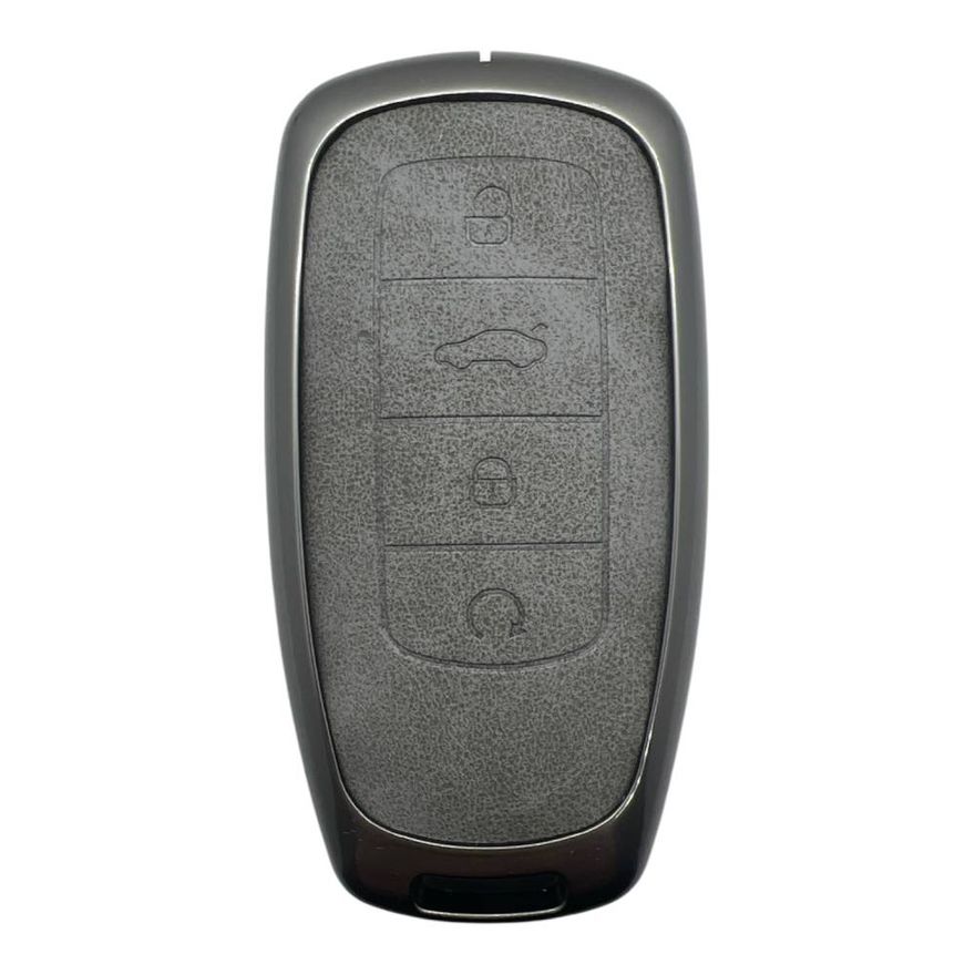 4512Vip G | Chery Tiggo 8 plus Metal Kılıfı 4 Buton Gri