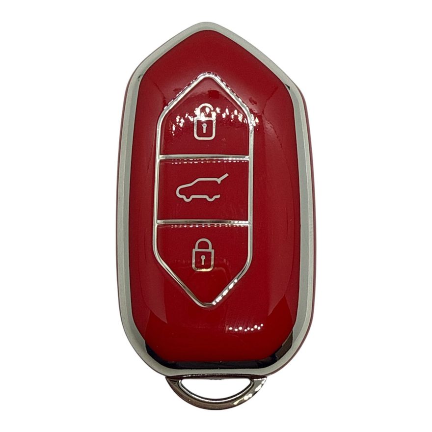 5010-KS | Togg Smart Kumanda Nano Silikon Kılıfı Kırmızı-Gümüş