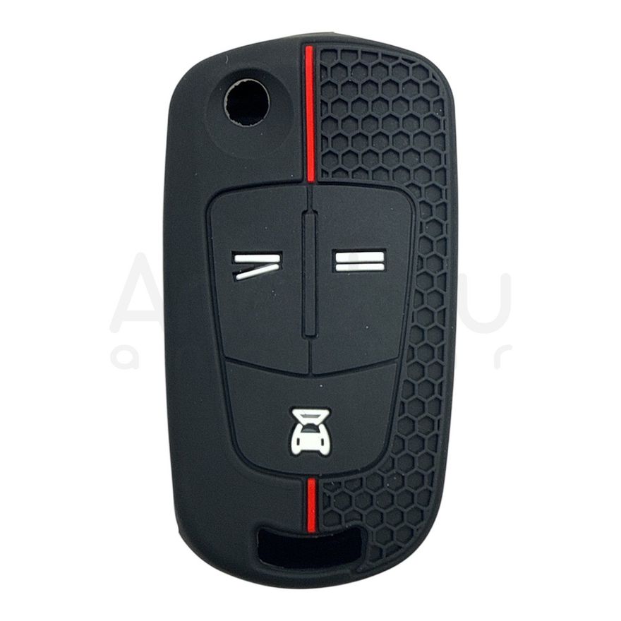 3216-PK | Opel Sustalı Petek Desenli Kılıf 3 Buton Kırmızı